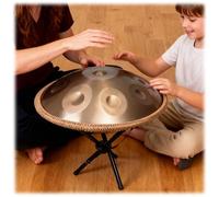 Tamburo A Mano Bambini Handpan Drum 56cm 432Hz Strumento Musicale 9/10/12 Note Percussioni Armoniche Per La Yoga Con Custodia Morbida Mazzuole Tripode(Argento,10)