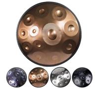 Tamburo a mano da 55,9 cm in re minore in acciaio, strumento musicale con borsa morbida e supporto, note 9/10/12 per rilassamento e meditazione