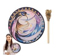 Tamburo a mano dello sciamano, tamburo dello sciamano fatto a mano - Strumento spirituale multiuso per batteria sciamanica,Strumenti innovativi per lo sciamano del tamburo da meditazione per gli amant
