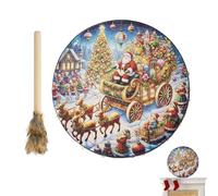 Tamburo a mano dello sciamano, tamburo dello sciamano fatto a mano,Tamburo sciamano con renna natalizia alla moda - Tamburo decorativo a tema natalizio per amante, figlie, figli, fidanzate