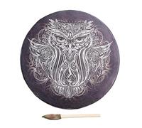 Tamburo A Mano E Bastone - Tamburo Sciamano Con Bacchetta, Bacchetta Sciamano | Tamburo A Mano Ergonomico Multiuso, Tamburo A Mano Portatile Per Meditazione, Strumenti Musicali Sciamanici Per Lo Yoga