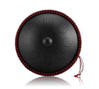 Tamburo a mano in acciaio, 35,5 cm, 9 note D, strumento a percussione secondario, strumento a percussione manuale, per principianti (stile a)