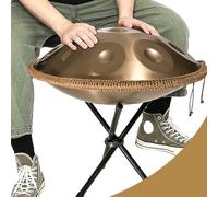 Tamburo a mano in acciaio da 432 Hz, strumento a percussione in acciaio per la meditazione del suono, include borsa per il trasporto, treppiede, mazze