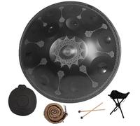 Tamburo A Mano In Acciaio Re Minore 432/440 Hz, Handpan Drum Da 22 Pollici, Handpan Tamburo Da 9/10/12 Note Per Meditazione, Terapia Del Suono, ASMR O Yoga(Mandala,12 Notes (440Hz))