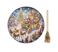 Tamburo a mano natalizio, alla moda, con renna sciamana, decorativo, a tema natalizio, per amanti, figlie, figli, fidanzate