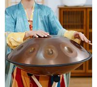 Tamburo a mano per strumento handpan da 22 pollici, tamburo per lingua in acciaio con tamburo handpan a 9 note, con un tono più ricco, suonare la batteria può alleviare lo stress, per la famiglia e gl