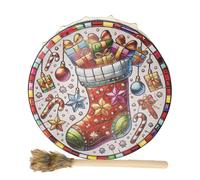 Tamburo a mano sciamanico, Tamburo a mano a percussione sciamanica | Strumento spirituale natalizio - Strumento sciamanico, ornamento da scrivania alla moda per la decorazione domestica, strumento di