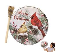 Tamburo a mano sciamanico, Tamburo a mano sciamanico,Tamburo guaritore del suono di Natale - Strumento sciamanico per musica spirituale, meditazione di riflessione, decorazione domestica