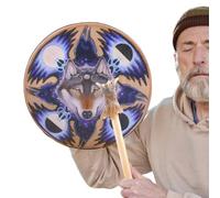 Tamburo a mano sciamano - know-how esperto, qualità del suono vibrante, facile da giocare, accento decorativo | Per sessioni musicali, cerimonia di meditazione rilassante, uso domestico, performance