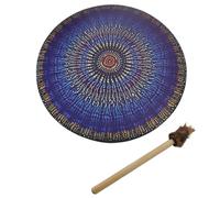 Tamburo a mano - tamburi in pelle vintage sciaman | Musica spirituale siberiana di lunga durata fatta a mano | Strumento di guarigione del suono per rilassamento, decorazione