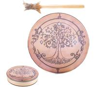 Tamburo a mano | Tamburo sciamano in legno con bacchetta, tamburi sciamani in legno, tamburo sciamano, strumento di guarigione del suono, realizzato per meditazione riflessa
