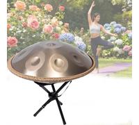 Tamburo A Mano Yoga 432Hz 56cm 9/10/12 Note Handpan In Re Minore, Strumento Hand Drum Con Mazze, Supporto E Borsa Per Trasporto, Per Adulti Principianti(Blu,9)