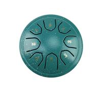 Tamburo a percussione in acciaio, 10,2 cm, 8 note, strumento a percussione con martelletti per yoga, principianti, maggiori, amici di famiglia, colore verde