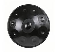 Tamburo a percussione in acciaio 440 Hz Tamburo a mano in re minore 10 note (nero)