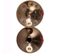 Tamburo A Percussione In Acciaio, 9/10/12/14 Note Handpan Drum In Re Curdo Minore, Strumento Handpan A 432 Hz, for Allenamento Yoga, Uso In Viaggio, Allenamento Musicale, Esibizioni(A-432Hz,10Notes)