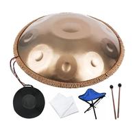 Tamburo A Percussione In Acciaio - Tamburo Per Handpan In Re Minore Da 22 Pollici, 432 Hz/440 Hz, Strumento A Percussione Professionale Handpan In Acciaio Con Borsa Morbida Per Hand Pan(440Hz,12Notes)