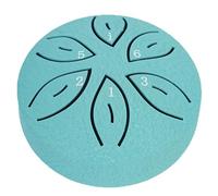 Tamburo a pioggia da 3 pollici, 6 toni, con lingua in acciaio, gioco di pioggia, per campionamento yoga (con bacchetta) (blu, 3 pollici)