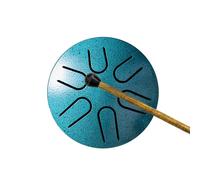 Tamburo a pioggia - Strumento musicale a tamburo con lingua in acciaio a 6 note - Tamburo in acciaio da 3 pollici per meditazione, educazione musicale, intrattenimento, bambini, adulti, famiglie, prin
