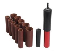 Tamburo abrasivo manuale in gomma da 11,4 cm con kit adattatore per levigatrice mandrino per trapano elettrico, include manicotti abrasivi per legno, metallo e plastica, tamburo abrasivo per contorni