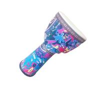 Tamburo Africano Tamburo Africano Con Testa In Pelle Di Pecora E Tamburello Con Corpo In Resina ABS Da 10,5 Pollici Con Motivo Classico (Color : A)