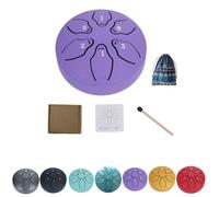 Tamburo antipioggia per esterni e giardino, in acciaio, impermeabile, 6 note, mini tamburi a mano con bacchette e borsa per il trasporto, per principianti, scuola, prato, cortile, casa, yoga, uso