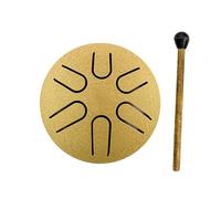 Tamburo antipioggia per esterni, timpano in acciaio, tamburo per lingua in acciaio, 7,6 cm, 6 note, tamburo a mano, educazione musicale, concerto, guarigione mentale, yoga, meditazione