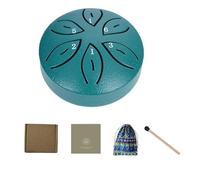 Tamburo antipioggia per giardino esterno, 7,6 cm, 6 note, in acciaio, impermeabile, strumento musicale per giardino, mini tamburo per la pioggia, per meditazione, yoga, relax all'aperto (verde)