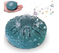 Tamburo antipioggia per giardino esterno, 7,6 cm, 6 note, in acciaio, la risonanza armoniosa dei suoni naturali, sincronizzato con il ritmo della natura, mini strumento a tamburo per pioggia