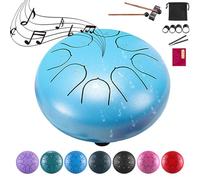 Tamburo antipioggia per giardino esterno, 8 note, 15,2 cm, in acciaio, tamburo chakra, per suonare la pioggia, strumenti musicali quando piove, accessori per meditazione per campeggio, meditazione