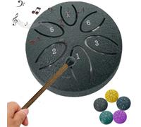 tamburo armonia della pioggia,Rain Drum Garden,Chakra Drum Rain,Rain Drum for Outside,Steel Tongue Drum Rain Chime,Mini Handpan Drum,Rain Chimes 3 Inch-6 Note,for Children and Entry-Level Enthusiasts