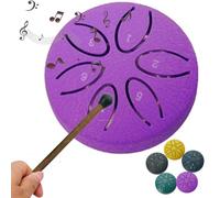 tamburo armonia della pioggia,Rain Drum Garden,Chakra Drum Rain,Rain Drum for Outside,Steel Tongue Drum Rain Chime,Mini Handpan Drum,Rain Chimes 3 Inch-6 Note,for Children and Entry-Level Enthusiasts