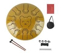 Tamburo Balsamico Metallo Addensato Handpan Viene Fornito Con Drum Kit, Adesivi In Scala Tongue Drum Il Suono Etereo è Adatto Agli Amanti Della Musica(Curry)