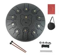 Tamburo Balsamico Metallo Addensato Handpan Viene Fornito Con Drum Kit, Adesivi In Scala Tongue Drum Il Suono Etereo è Adatto Agli Amanti Della Musica(Nero)