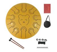 Tamburo Balsamico Metallo Addensato Handpan Viene Fornito Con Drum Kit, Adesivi In Scala Tongue Drum Il Suono Etereo è Adatto Agli Amanti Della Musica(Giallo)