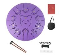 Tamburo Balsamico Metallo Addensato Handpan Viene Fornito Con Drum Kit, Adesivi In Scala Tongue Drum Il Suono Etereo è Adatto Agli Amanti Della Musica(Purple)