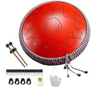 Tamburo con lingua in acciaio 14 pollici 15 note Strumento a percussione per batteria con spartiti custodia morbida Mazze per batteria e maniche per dita Prefetto per la meditazione Educazio