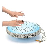 Tamburo con lingua in acciaio 15 note, tamburo a mano in re maggiore strumento a percussione, con borsa, libro di spartiti, mazze, plettri per le dita, per meditazione yoga e zen