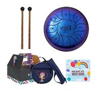 Tamburo con lingua in acciaio 8 note 5.5 pollici C-Keys Strumento a percussione con tamburo in acciaio con libro musicale for bacchette for l'educazione musicale / 1188 (Color : Star Blue)