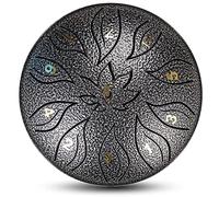 Tamburo con lingua in acciaio da 6 pollici e 11 toni, kit handpan, strumento a percussione portatile per intrattenimento, performance sul palco (Silver)