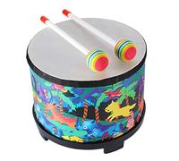 Tamburo da pavimento per bambini, 20,3 cm, strumento musicale a percussione per bambini, con 2 bacchette, regalo speciale per Natale e compleanno (foresta 20,3 cm)