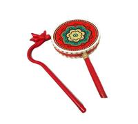 Tamburo da performance in pelle, per festival, celebrazioni ed eventi sportivi, include maniglia e custodia,28CM