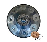 Tamburo d'acciaio a mano da 22 pollici - 440Hz 9Notes D Minor Strumento a tamburo d'acciaio per professionisti e principianti, ideale per meditazione, yoga, guarigione sonora (Color : Blue, Size : 1