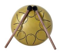 Tamburo Della Lingua Ethereal Drum 5 Inch C Key Steel Tongue Drum per Principianti(Gold)