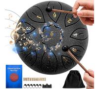 Tamburo della lingua in acciaio 11 note 6 in dia..Tamburo di pioggia portatile con mazze da tamburo, carry borse, tamburo della lingua meditativa del libro musicale per yoga, educazione musicale pren