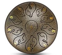 Tamburo Della Lingua In Acciaio, 11 Note Strumento Percussioni Da 6 Pollici, Tamburi Chakra Serbatoio Con Borsa Imbottita, 2 Mazze, For Meditazione, Decompressione, Musica E Regalo (Color : Brown)