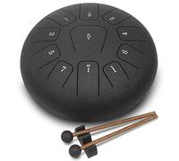 Tamburo Della Lingua in Acciaio Da 12 Pollici, Kit Percussioni a Tamburo Per Adulti Da 11 Pollici/Percussione Per Bambini, Con Bacchette/Culle Per Le Dita/Punteggio Musicale E Pacchetto Di Prest