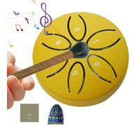 Tamburo della Pioggia da Esterno | 7.6 Cm 6 Note Lingue Acciaio Strumento Musicale,Strumento Per Musicoterapia Per Principianti Bambini Musicisti Lezioni Di Yoga Scuola Decorazione Casa Cortile