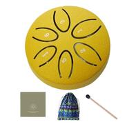 Tamburo della Pioggia da Esterno | 7.6 Cm 6 Note Tamburo di Acciaio per Esterni,Percussione Manuale Educativo per Meditazione Rilassamento Yoga Adulti Principianti