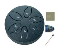 Tamburo della Pioggia da Giardino per Esterni - 7.6 Cm 6 Note Lingue Acciaio Strumento Musicale | Percussione Manuale Educativo per Meditazione Rilassamento Yoga Adulti Principianti