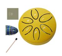 Tamburo della Pioggia da Giardino per Esterni - 7.6 Cm 6 Note Tamburo di Acciaio per Esterni,Percussione Manuale Educativo per Meditazione Rilassamento Yoga Adulti Principianti